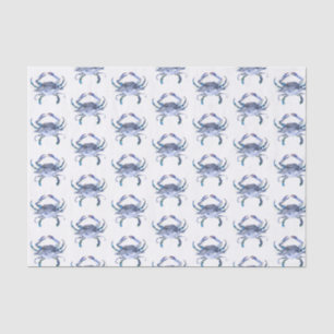 Mousseline Plage de Motif de papier de tissus décoratif crabe