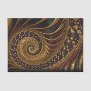 Mousseline plumes de café papier tissu fractal