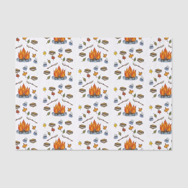 Mousseline Plus le thème du Camping en papier Merrier (Recto)