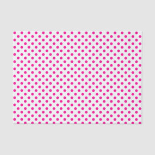 Mousseline Point Polka rose chaud sur le papier blanc