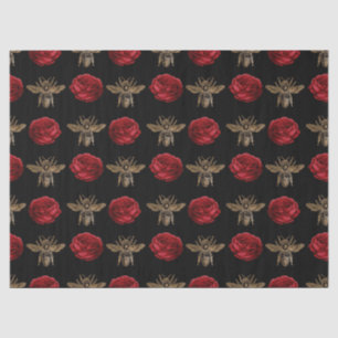Mousseline Red Rose Bee Series Design 16 papier tissu