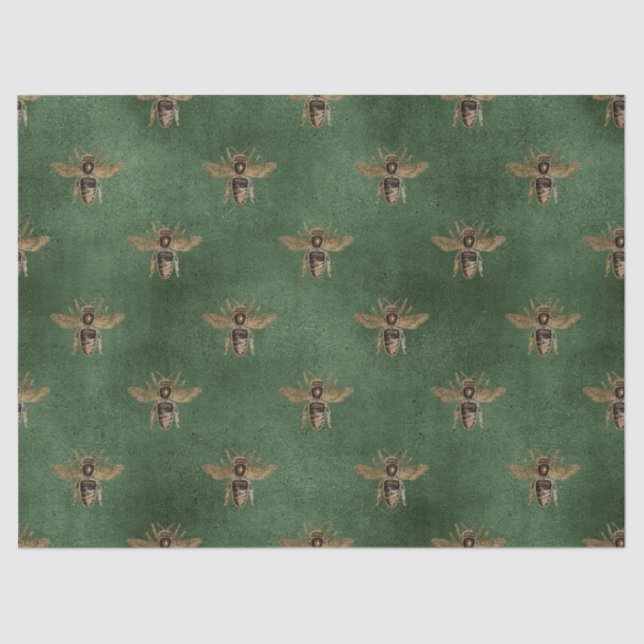 Mousseline Red Rose Bee Series Design 5 papier tissu (Recto)