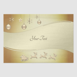 Mousseline Reindeder Sleigh Christmas Balls Tissu Papier