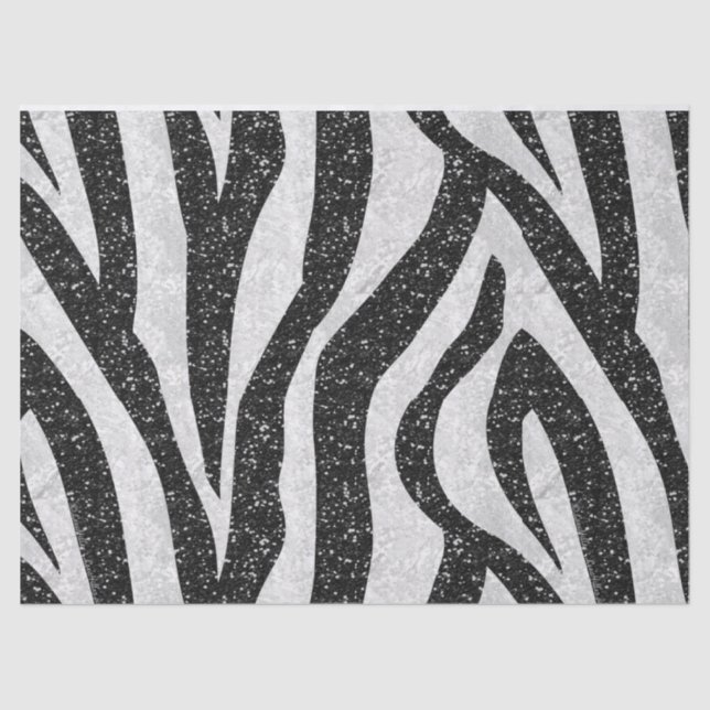 Mousseline Rockabilly Zebra Imprimer Papier Tissu (Recto)