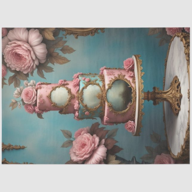 Mousseline Rococo Gâteau Parisien 3 Découpage papier (Recto)