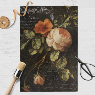 Mousseline Rose français vintage papier de découpage