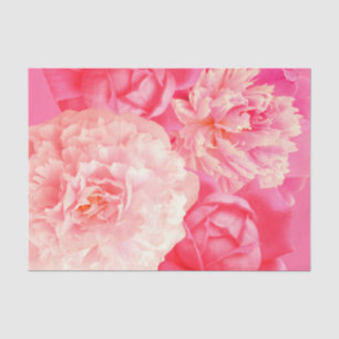 Mousseline Roses de pivoines de pêche de rose de papier de