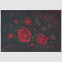 Roses gothiques en papier découpage royal mystique