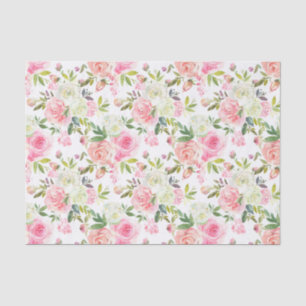 Mousseline Roses roses roses Florales Découpage Papier de tis