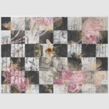 Royal Queen Bee Papier Tissu de découpage Vintage