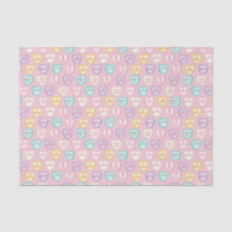 Mousseline Self Love Candy Hearts - Papier Tissu Rose