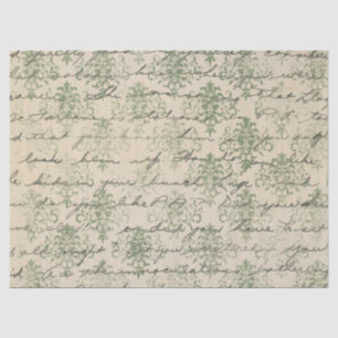 Mousseline Série de papier vert éphémère Design 24