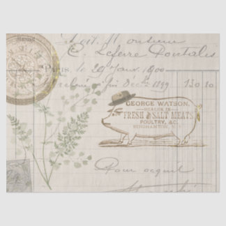Mousseline SIGNE vintage DE POIN Farmhouse Papier Tissu