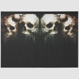 Mousseline Skulls Rustic 16-2 Découpage papier tissu