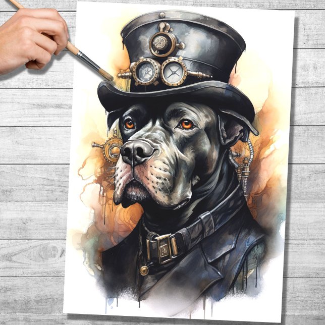 Mousseline Steampunk Cane Corso 7 Papier de découpage (Créateur téléchargé)