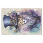 Steampunk Lion mâle violet Lilac papier découpage