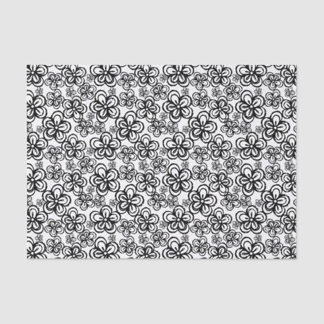 Mousseline Stylo et papier tissu à fleur d'encre  (Recto)