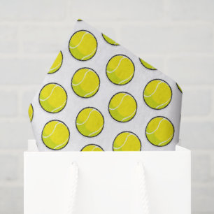Mousseline Tennis Ball Yellow White Sports Papier