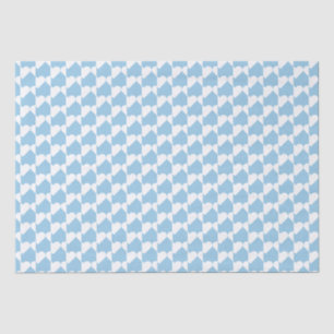 Mousseline Tiny Blue Hearts Motif Tissu Papier