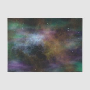 Mousseline Tissu espace papier cosmos étoiles système solaire