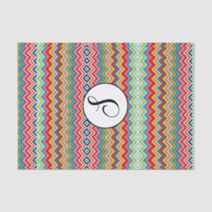 Mousseline Tissu papier Chevron