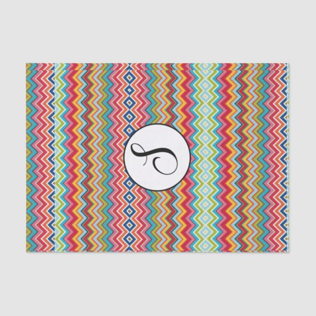 Mousseline Tissu papier Chevron (Recto)