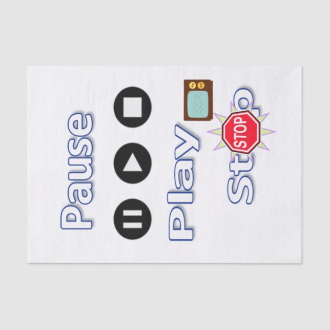 Mousseline Tissu Papier Lecture Arrêt (Recto)