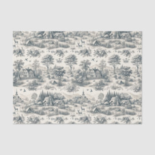 Mousseline Toile de Jouy Campagne Papier Tissu Élégant