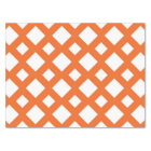 Treillis orange sur papier blanc
