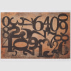Typographie Numéros de découpage collage papier de