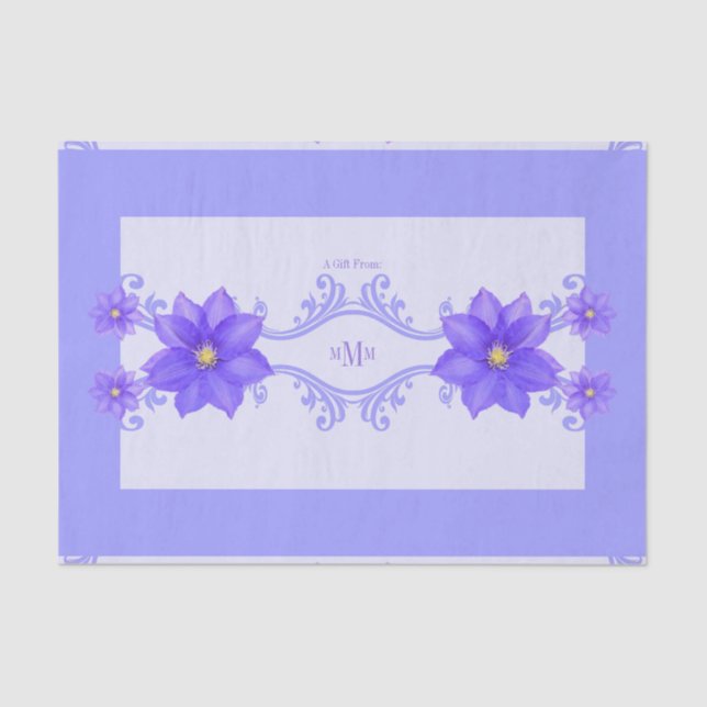 Mousseline Un Cadeau De Vos Initiales Papier Tissu (Recto)