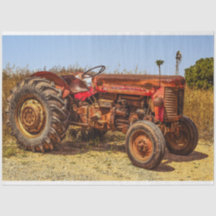 Vieux tracteur Vintage de découpage papier