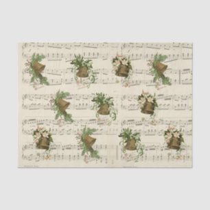 Mousseline Vintage Christmas Bell Music Tissu Papier