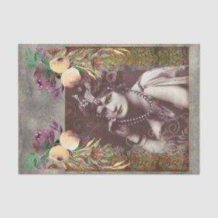 Mousseline Vintage Fille Tapisserie victorienne Tissu Papier