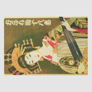 Mousseline Vintage japonais Geisha, Wasaga Papier Umbrella Ar