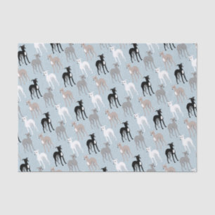 Mousseline Whippepets ou papier de tissus Greyhounds italien