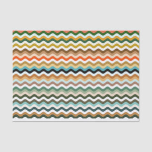 Mousseline Zigzag coloré Motif multicolore papier de papier