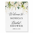 Mousses pour Baby Shower élégantes à fleurs blanch