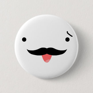 Moustache 2 Inch Round Button