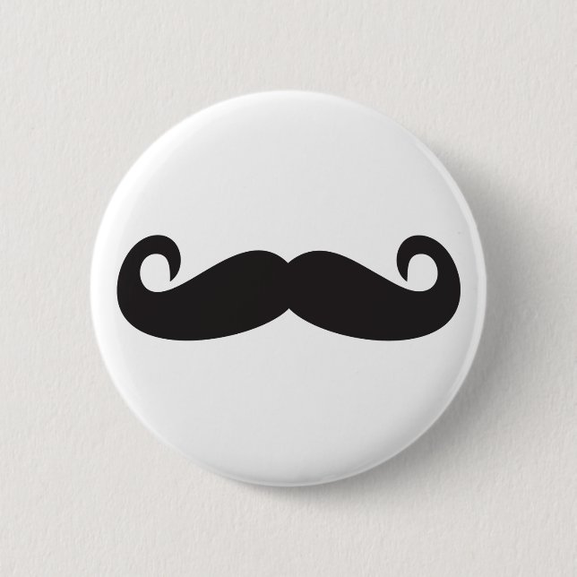 Moustache 2 Inch Round Button (Front)