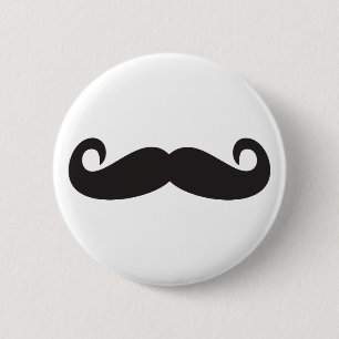 Moustache 2 Inch Round Button