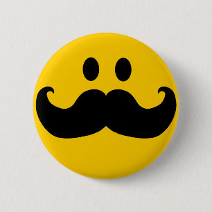 Moustache 2 Inch Round Button
