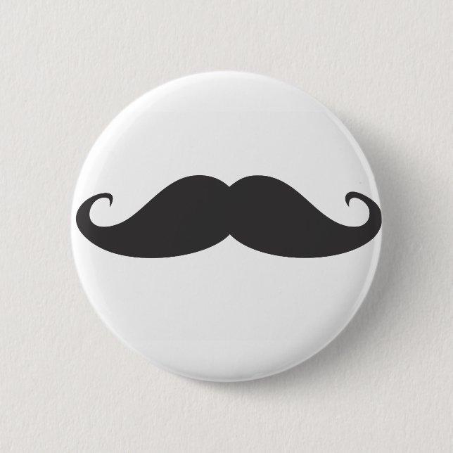 Moustache 2 Inch Round Button (Front)