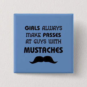 Moustache 2 Inch Square Button