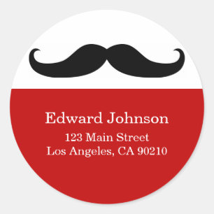 Moustache Address Labels