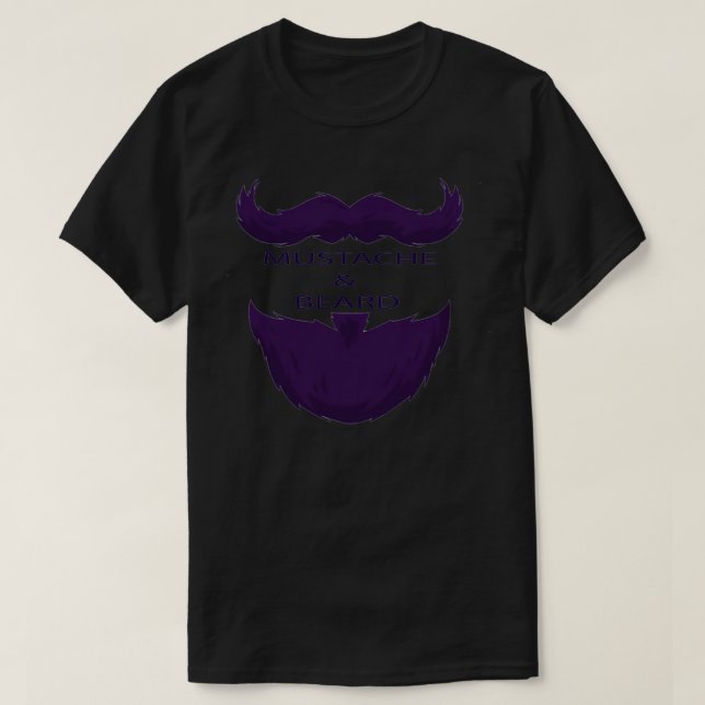 Moustache amp Beard T-Shirt (Design Front)