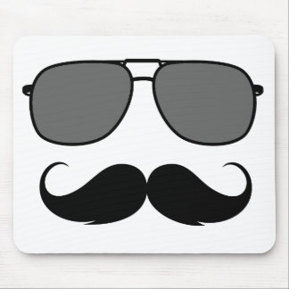 moustache and glasses mouse pad