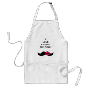 moustache and lips standard apron