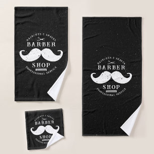 Moustache Barber Shop Modern Hairstylist Barbersho Bath Towel Set