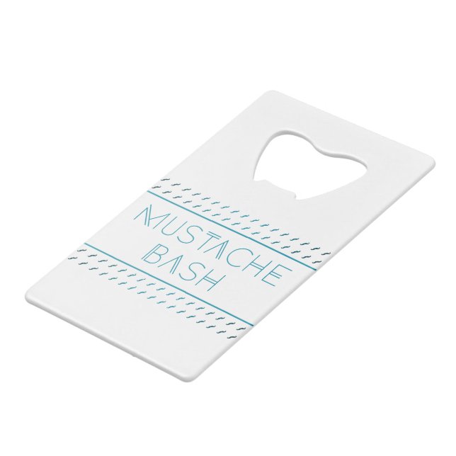 Moustache Bash Metro Credit Card Bottle Opener (Front Angled)